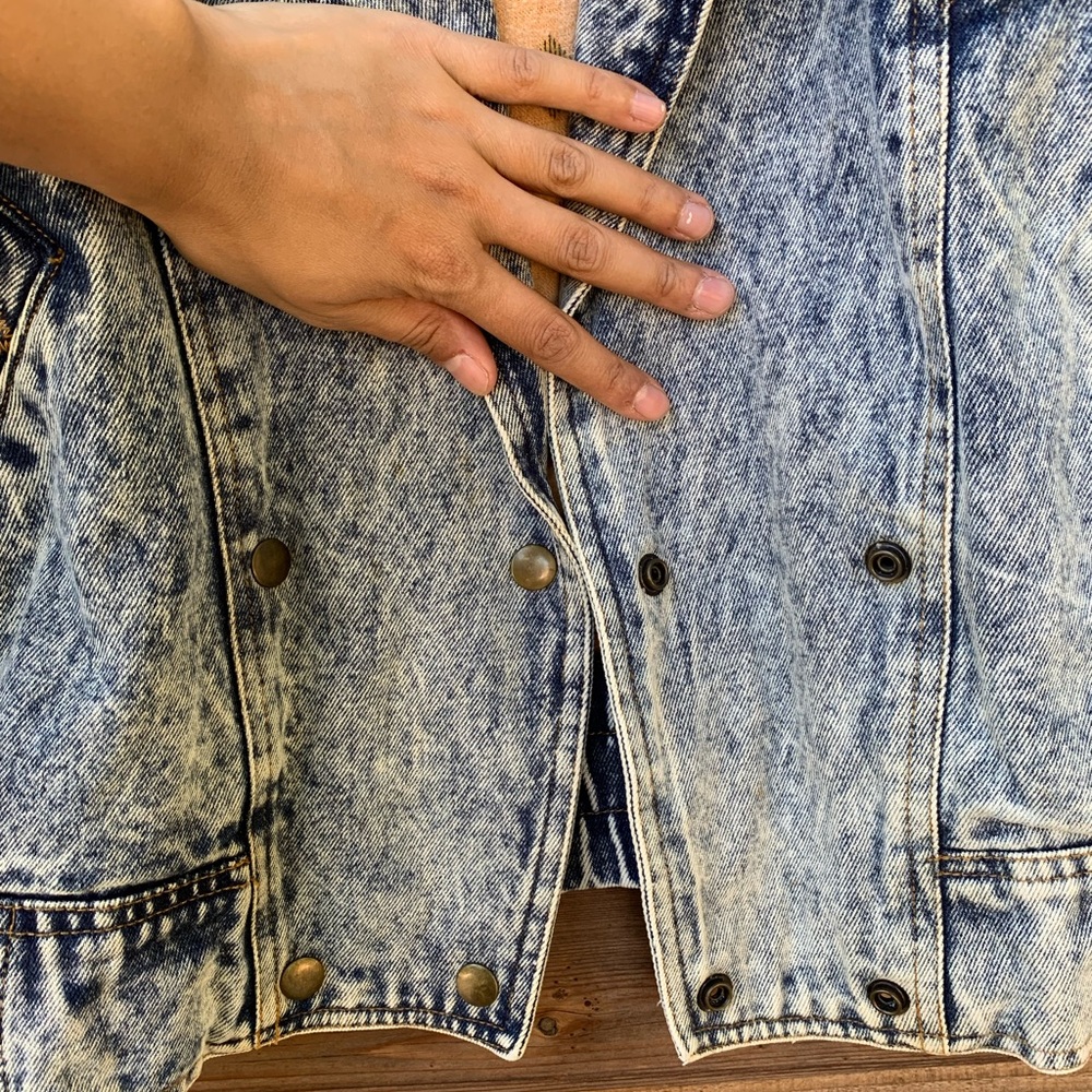 Vintage NY Girl retro 80s oversized denim jacket - Picture 7 of 16